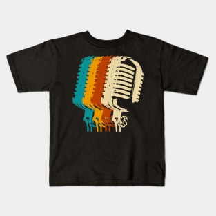 retro hip hop microphone Kids T-Shirt